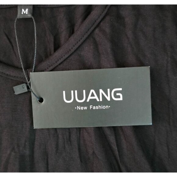 Black Sleeveless Flowy Cami Tank Top With Double Strap Back Design - Picture 5 of 8